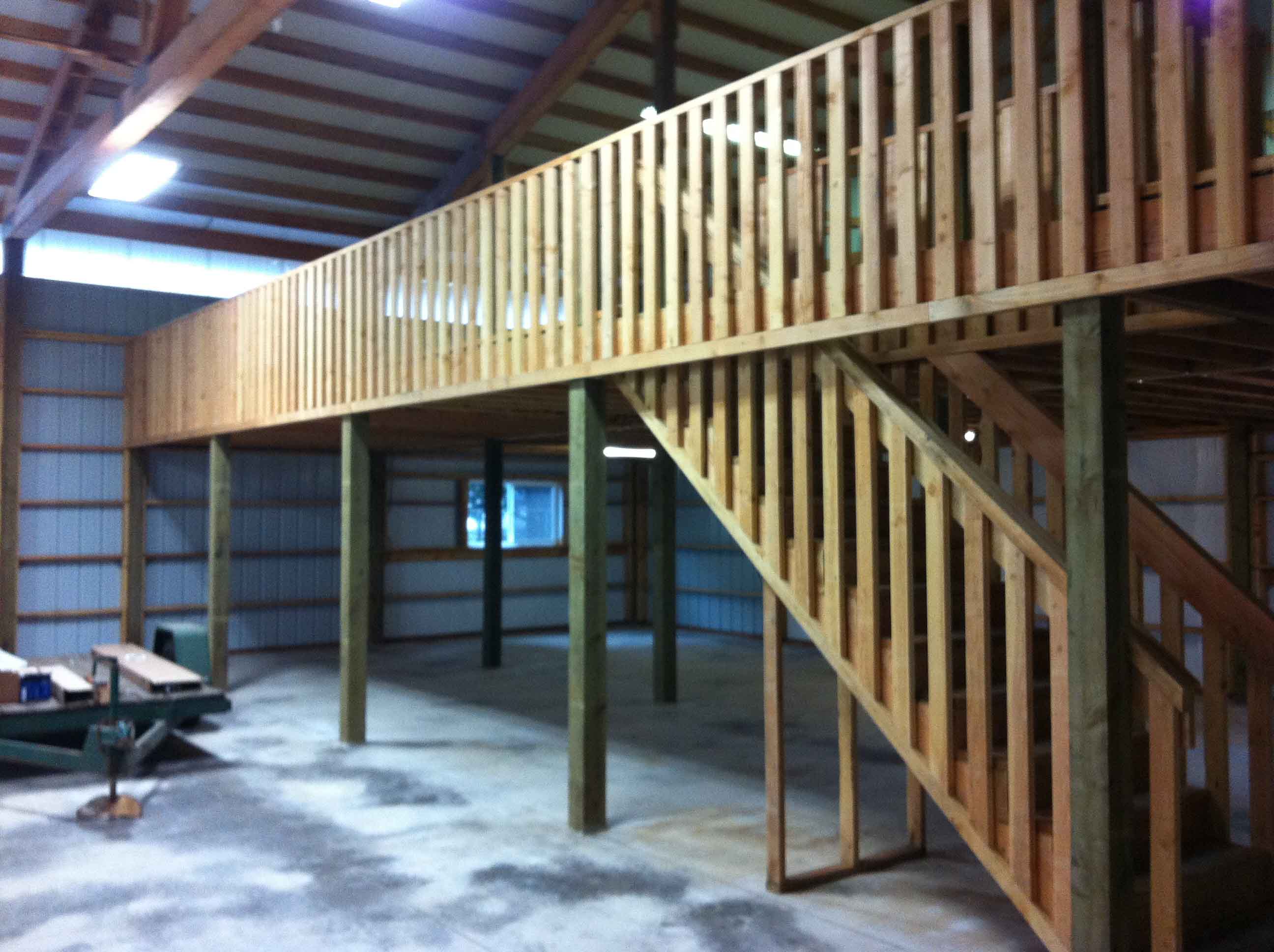 48'x28' loft with stairs