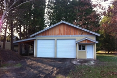 Nice shop with lap siding and board and batt