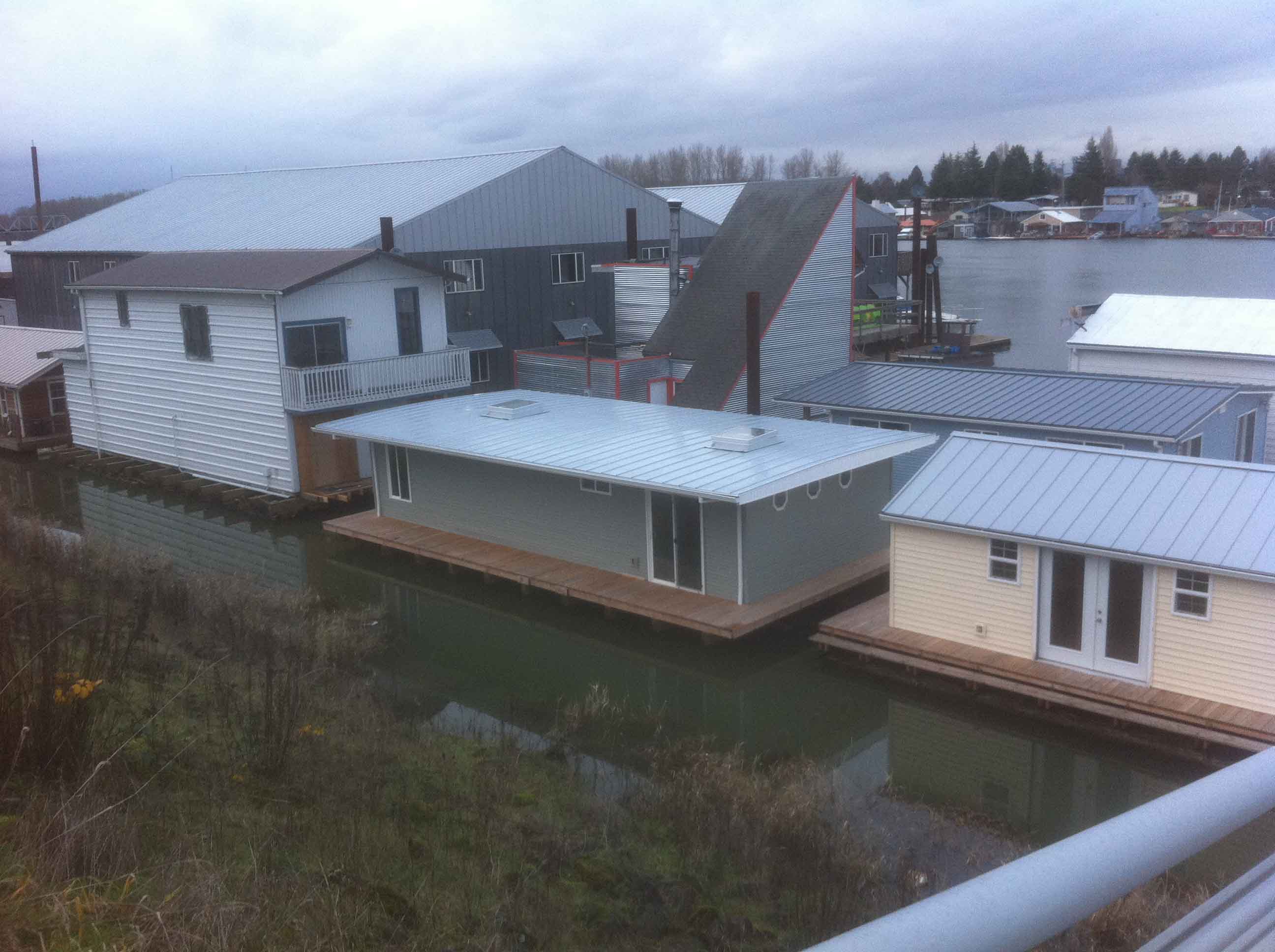 New boat house roofs