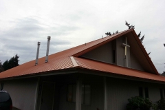 Church 1 Loc-Seam metal roof on cliff side roof