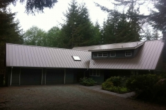 Loc-Seam roof on coast hme. Metal roofing durable for harsh weather