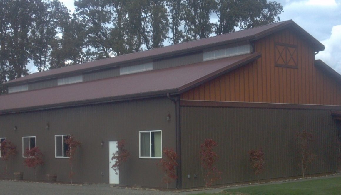 custom Wedding Barn roof installation