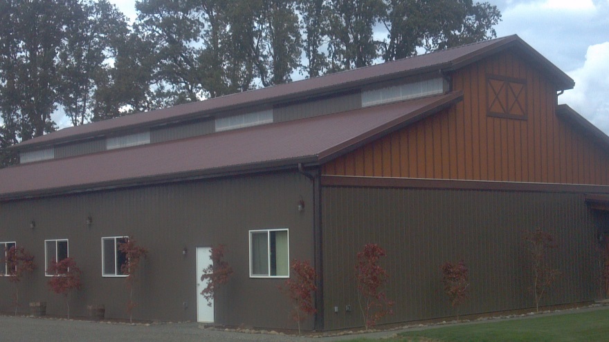custom Wedding Barn roof installation