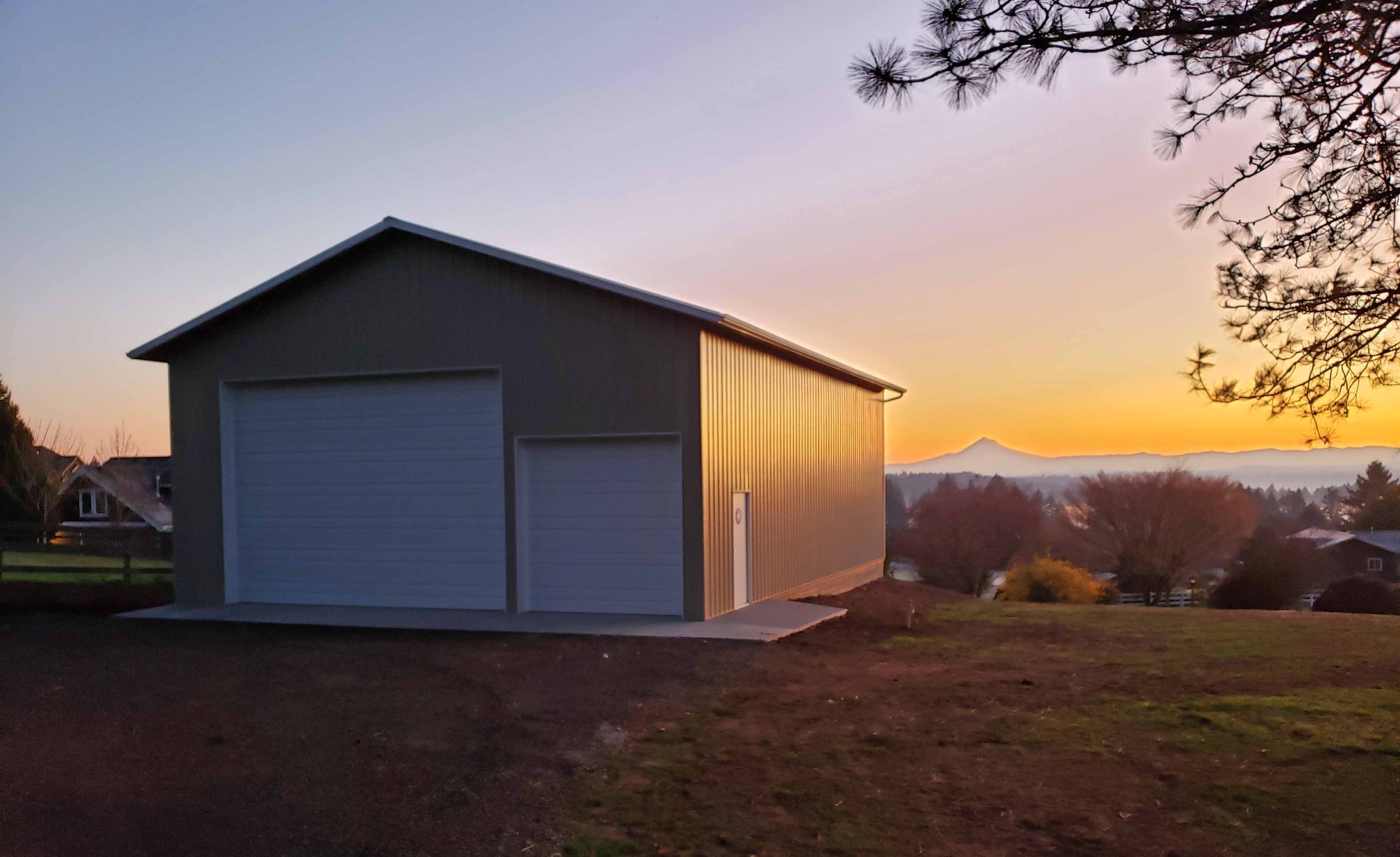 Pole Building Garage in Columbia County Oregon